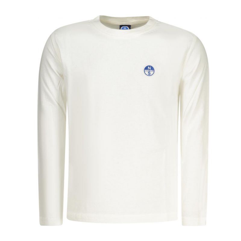 Детска тениска с дълъг ръкав , бяла