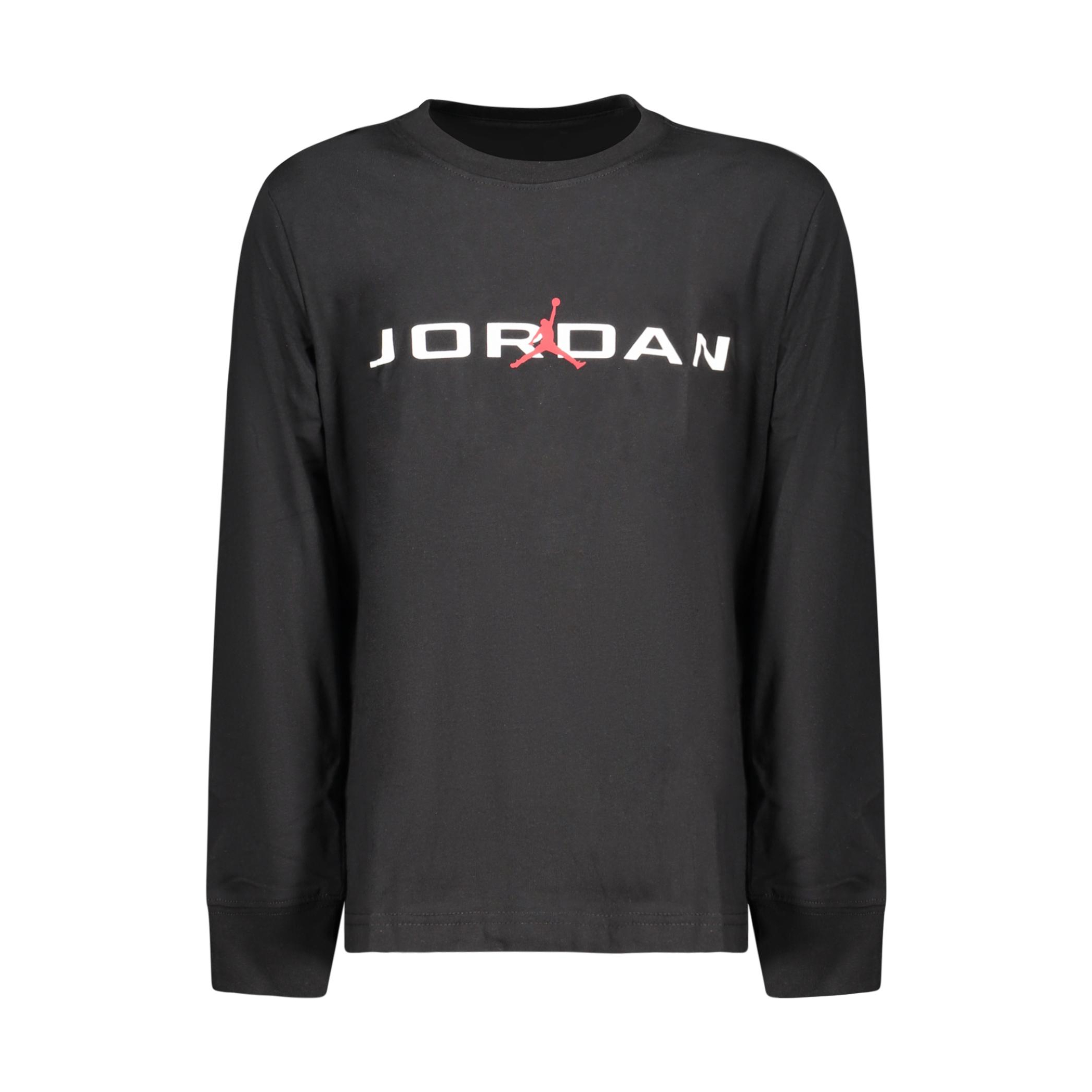 Снимка на Детска тениска с дълъг ръкав , черна JORDAN
