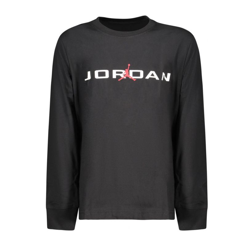 Детска тениска с дълъг ръкав , черна