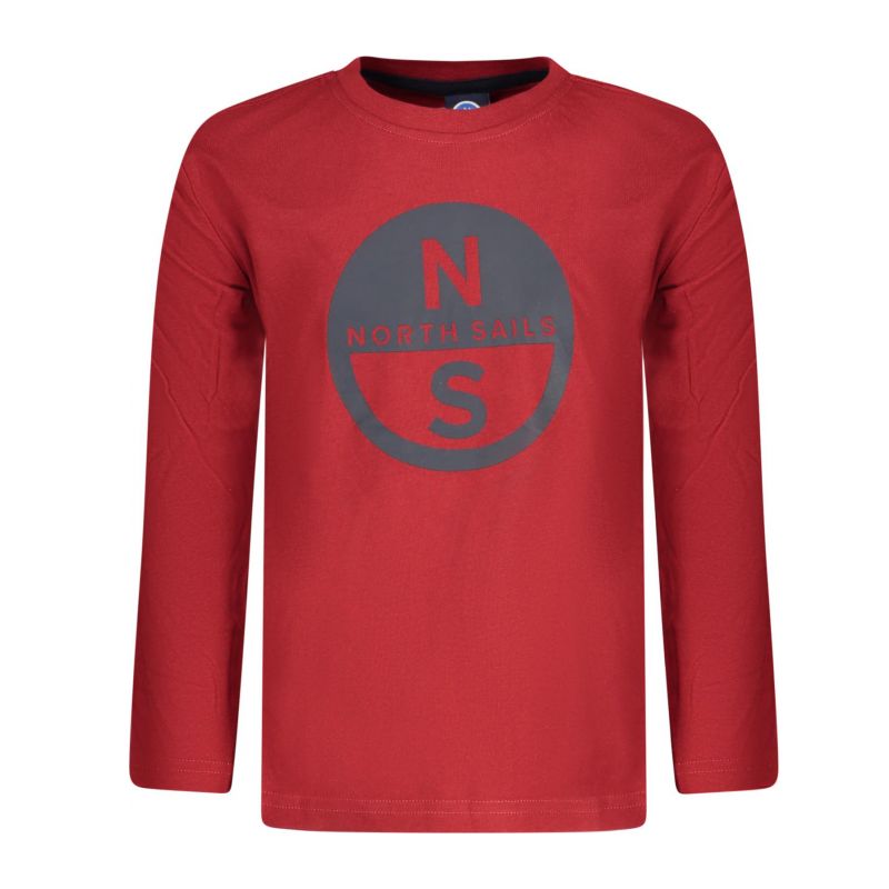 Детска тениска с дълъг ръкав , червена