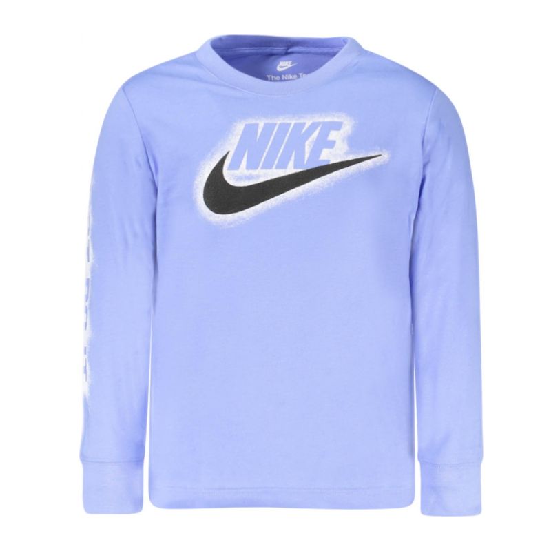 Снимка на Детска тениска с дълъг ръкав , синя NIKE 