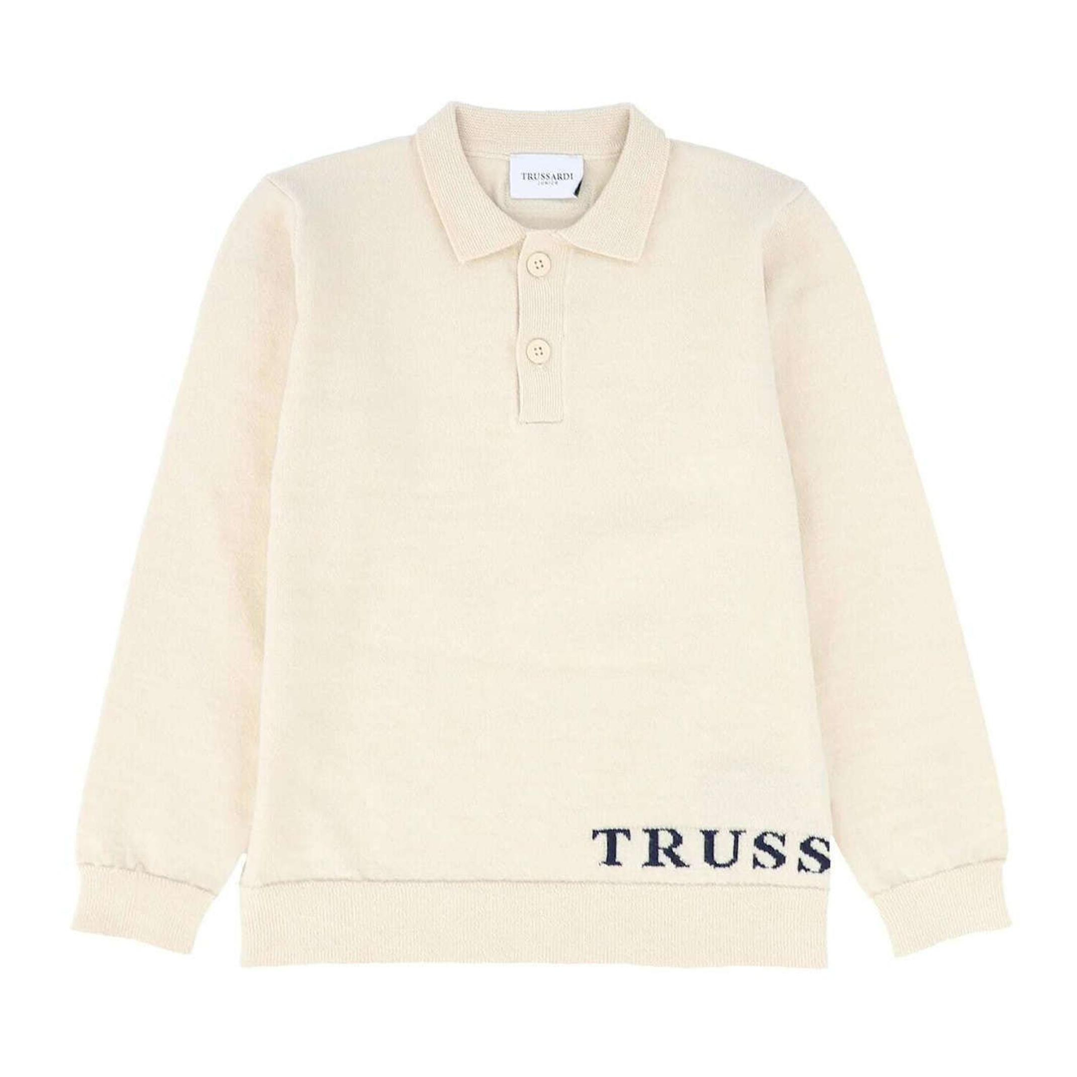 Снимка на Детска тениска с яка момче TRUSSARDI