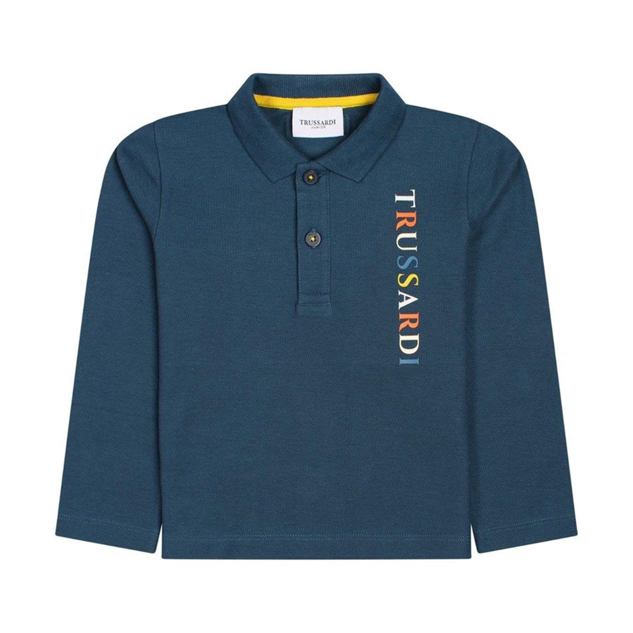 Снимка на Детска тениска с яка момче TRUSSARDI