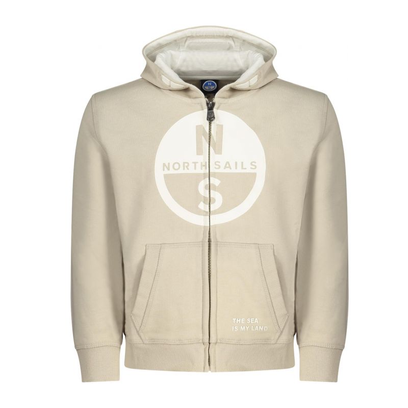 Детски бежов суитшърт с цип