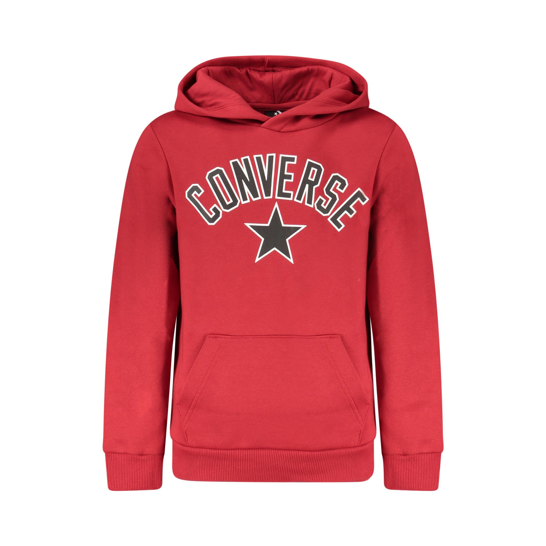 Снимка на Детски суичър с цип  в червено CONVERSE