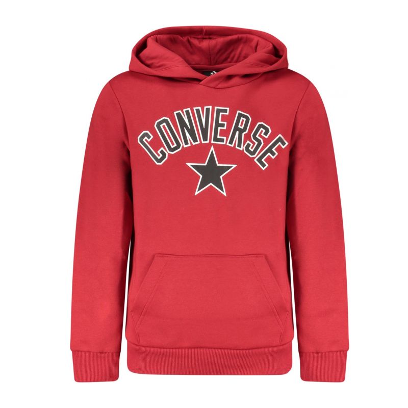 Снимка на Детски суичър с цип  в червено CONVERSE 