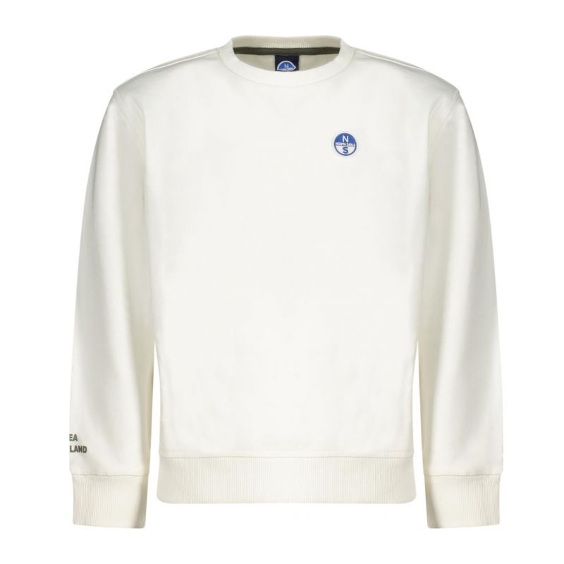 Детски суитшър с цип , бял