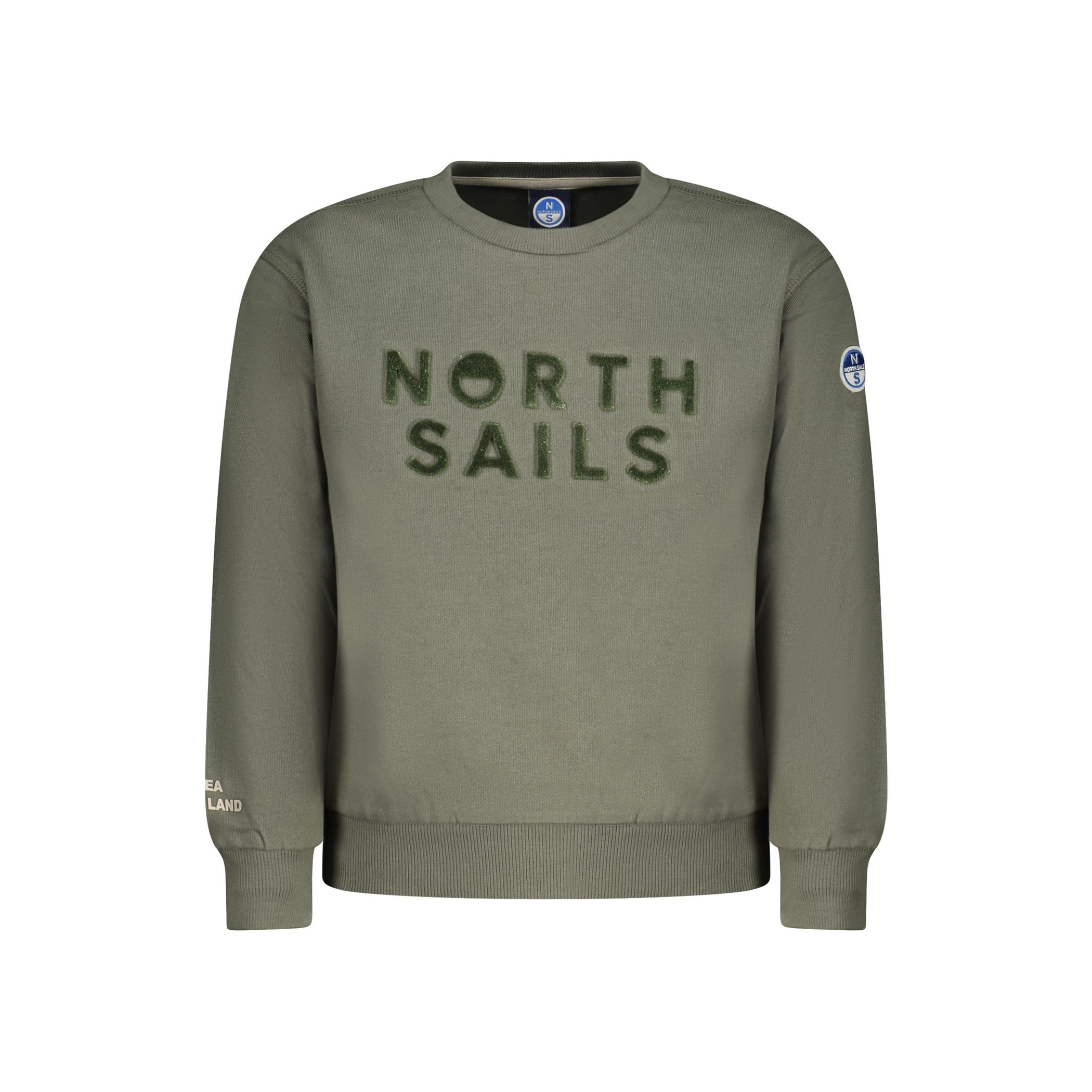 Снимка на Детски суитшър с цип , зелен NORTH SAILS