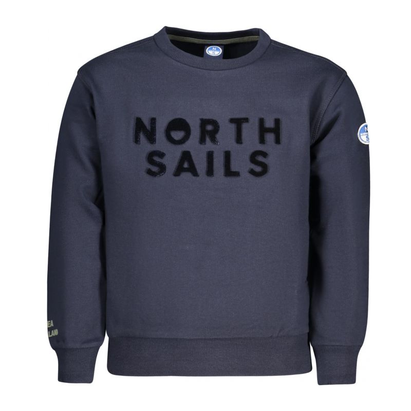 Детски суитшър с цип в синьо със серия