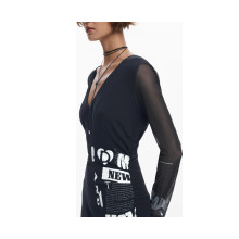 Снимка  на Дълга черна рокля за жени  DESIGUAL 