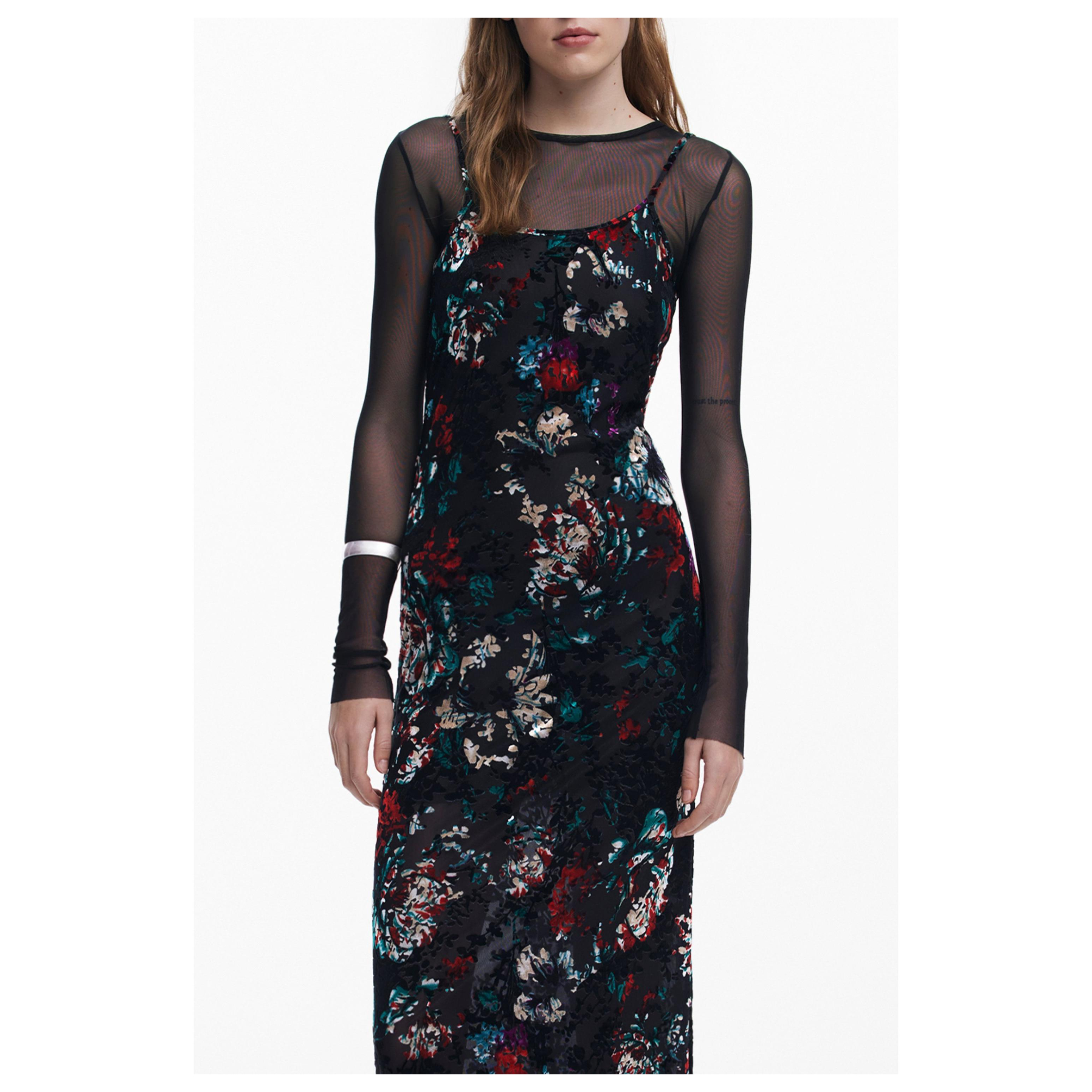 Снимка на Дълга черна рокля за жени  DESIGUAL