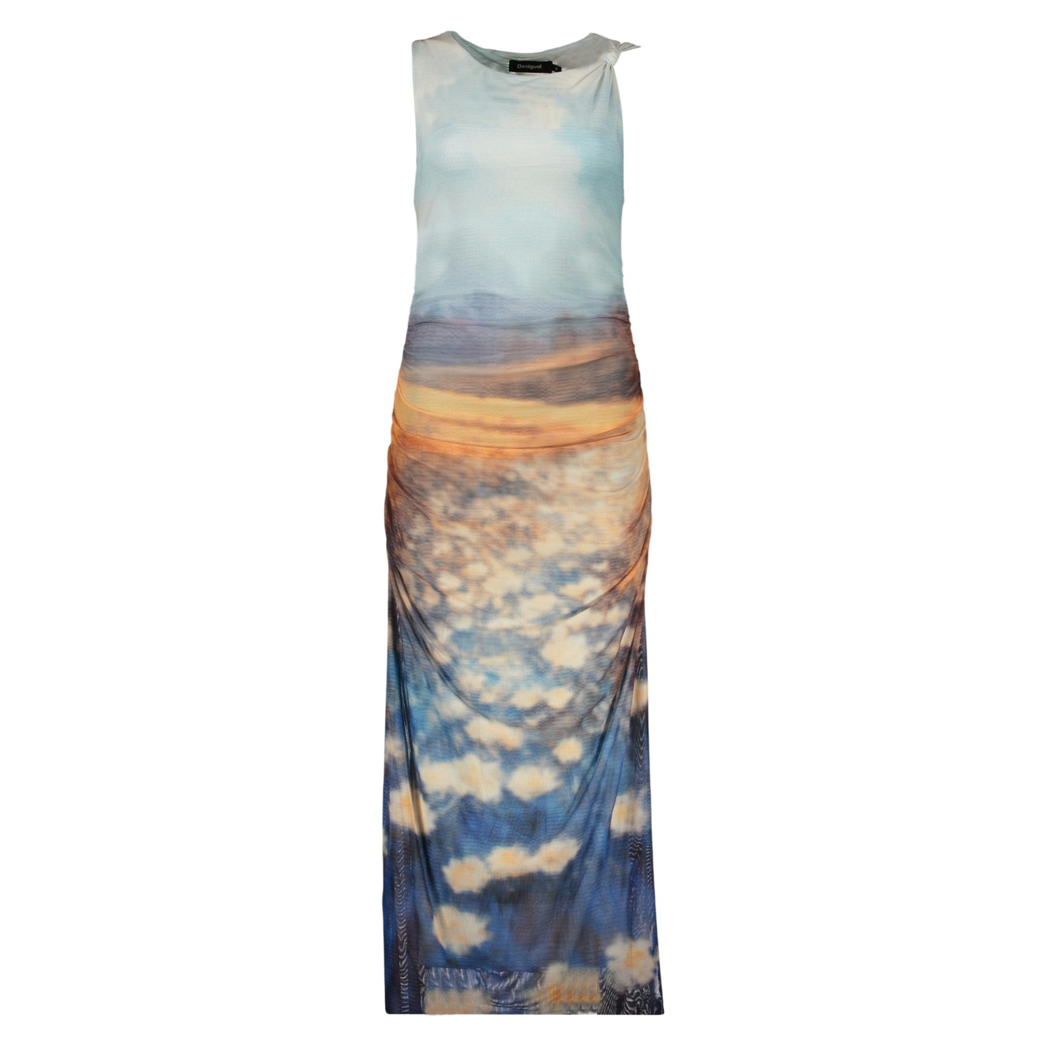 Снимка на Дълга дамска рокля , синя DESIGUAL