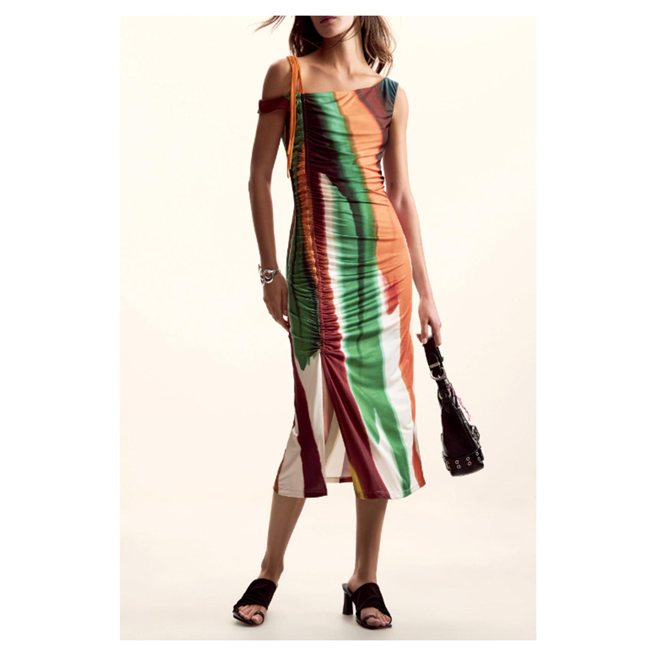 Снимка на Дълга дамска рокля в кафяво DESIGUAL