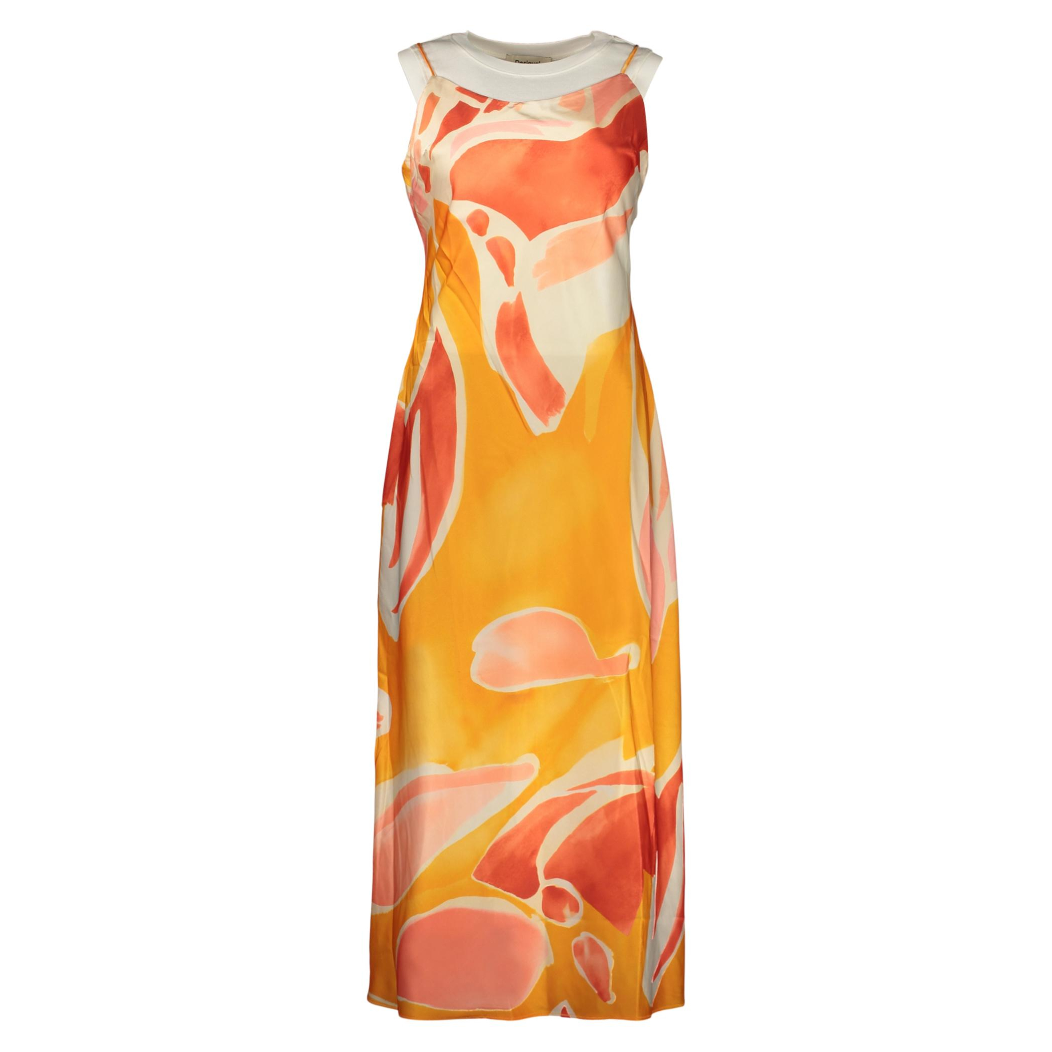 Снимка на Дълга дамска рокля в оранжев цвят DESIGUAL