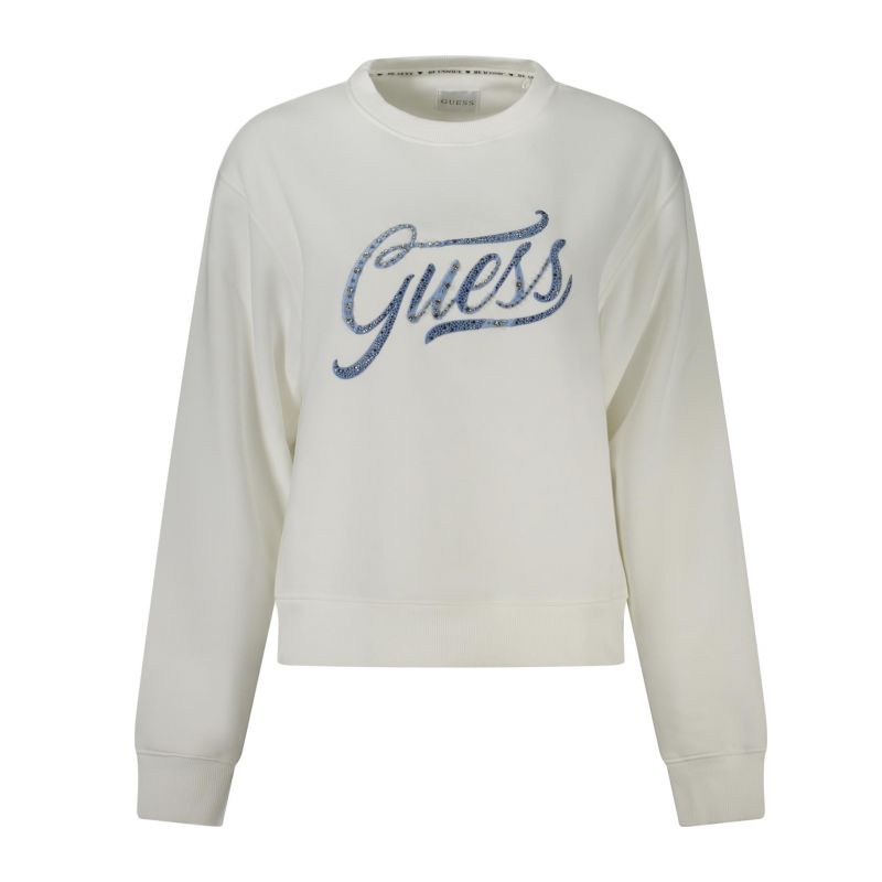 Снимка на Дънков суитшър  без цип дамски бял GUESS 