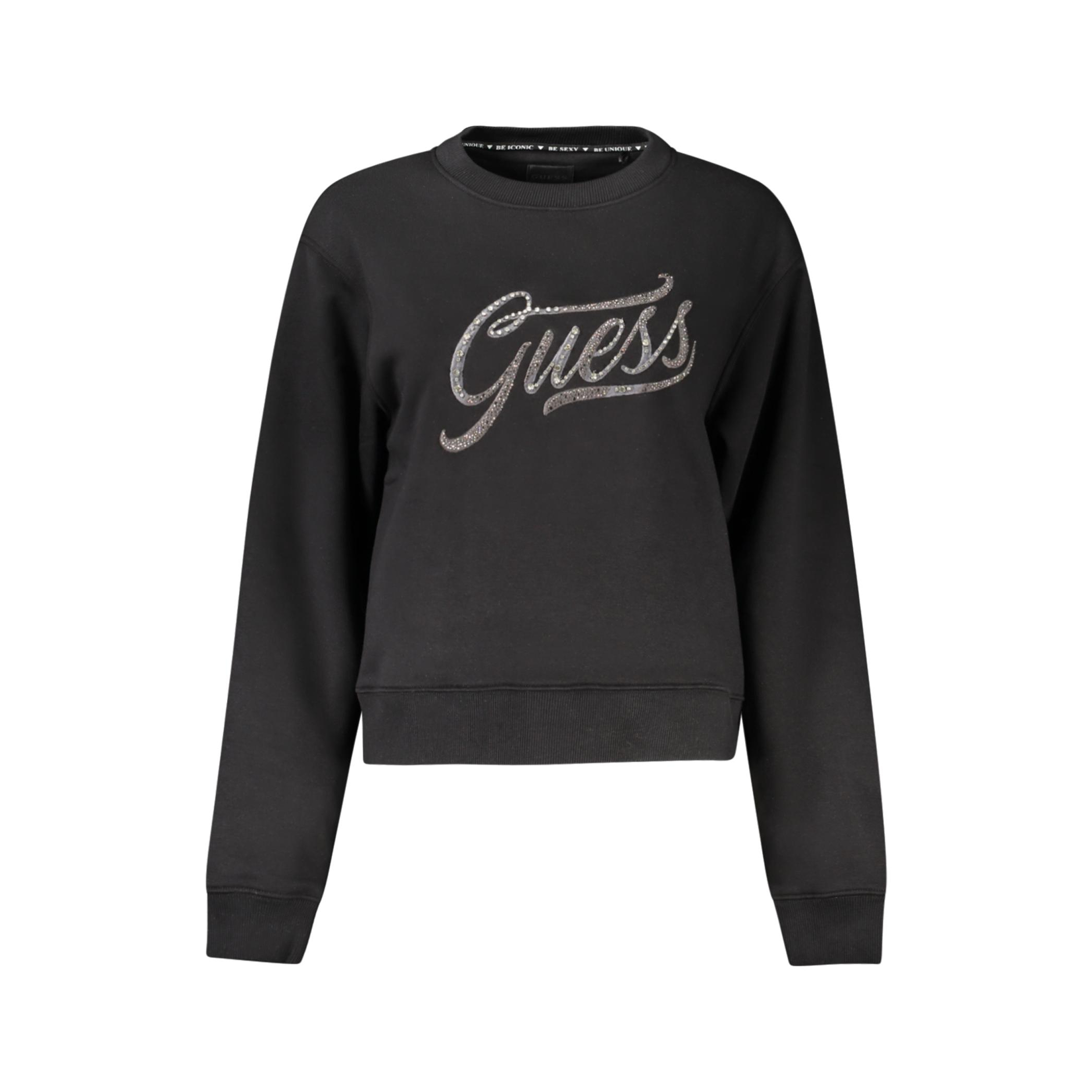 Снимка на Дънков суитшър  без цип дамски черен GUESS