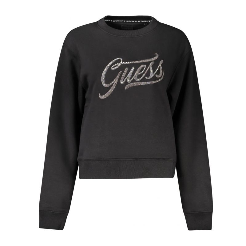 Снимка на Дънков суитшър  без цип дамски черен GUESS 
