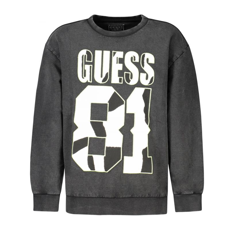 Снимка на Дънков суитшър  без цип детски черен GUESS 