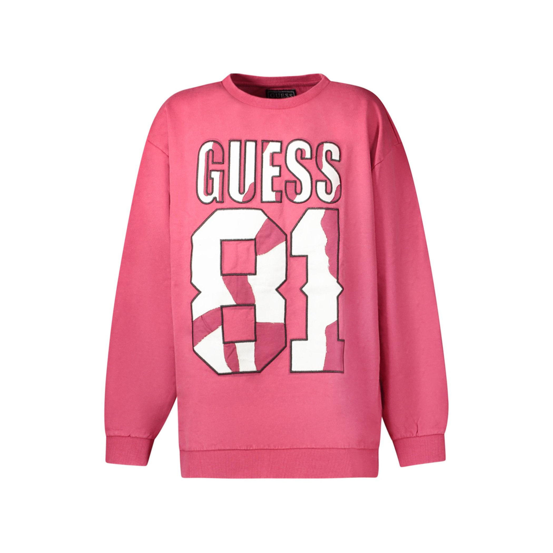 Снимка на Дънков суитшър  без цип детски червен GUESS
