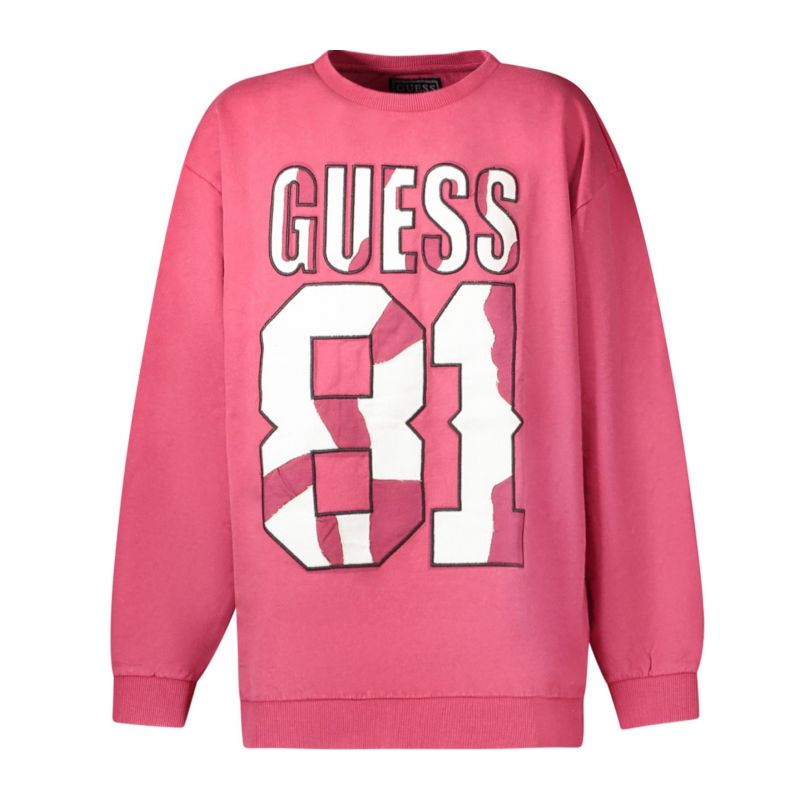 Снимка на Дънков суитшър  без цип детски червен GUESS 