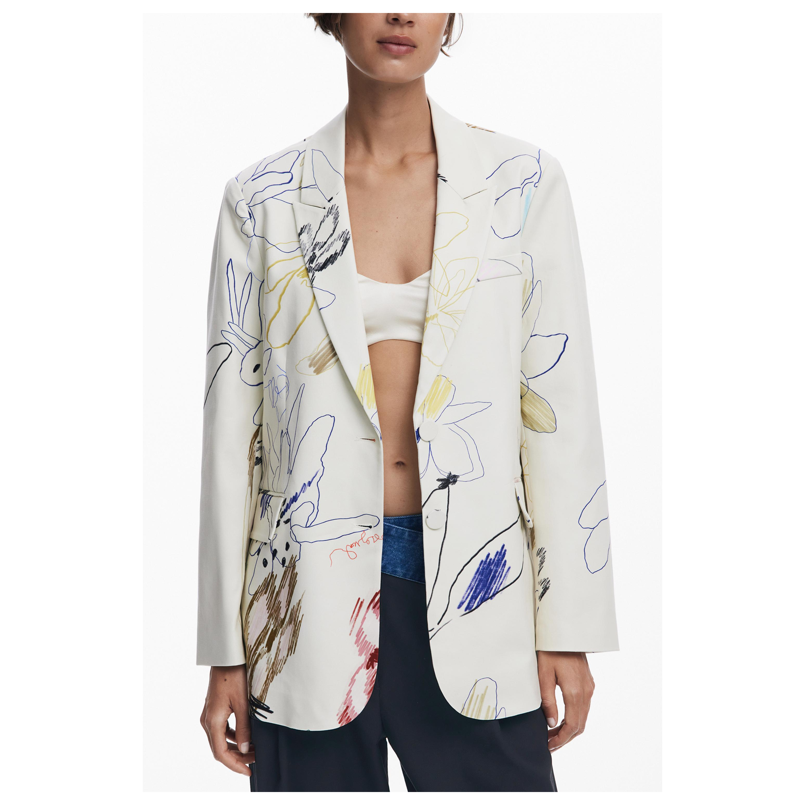 Снимка на Класическо дамско бяло яке DESIGUAL