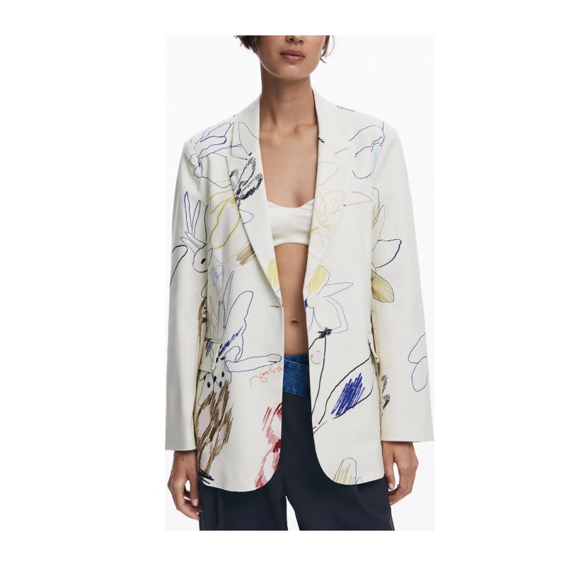Снимка на Класическо дамско бяло яке DESIGUAL 