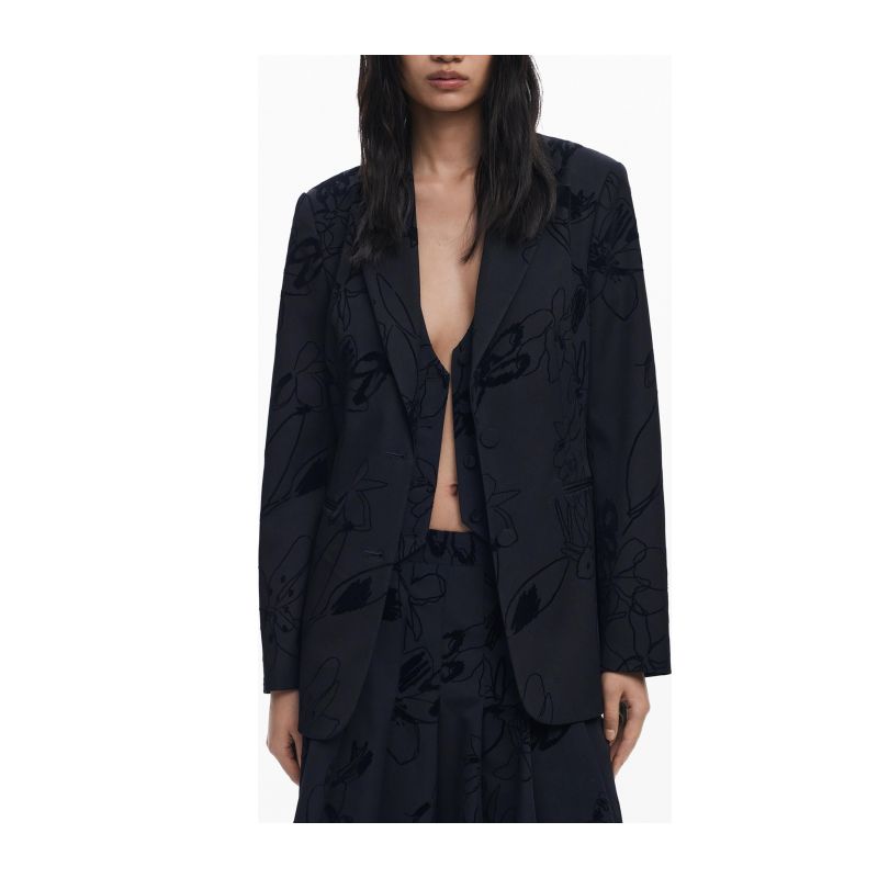 Снимка на Класическо дамско черно яке DESIGUAL