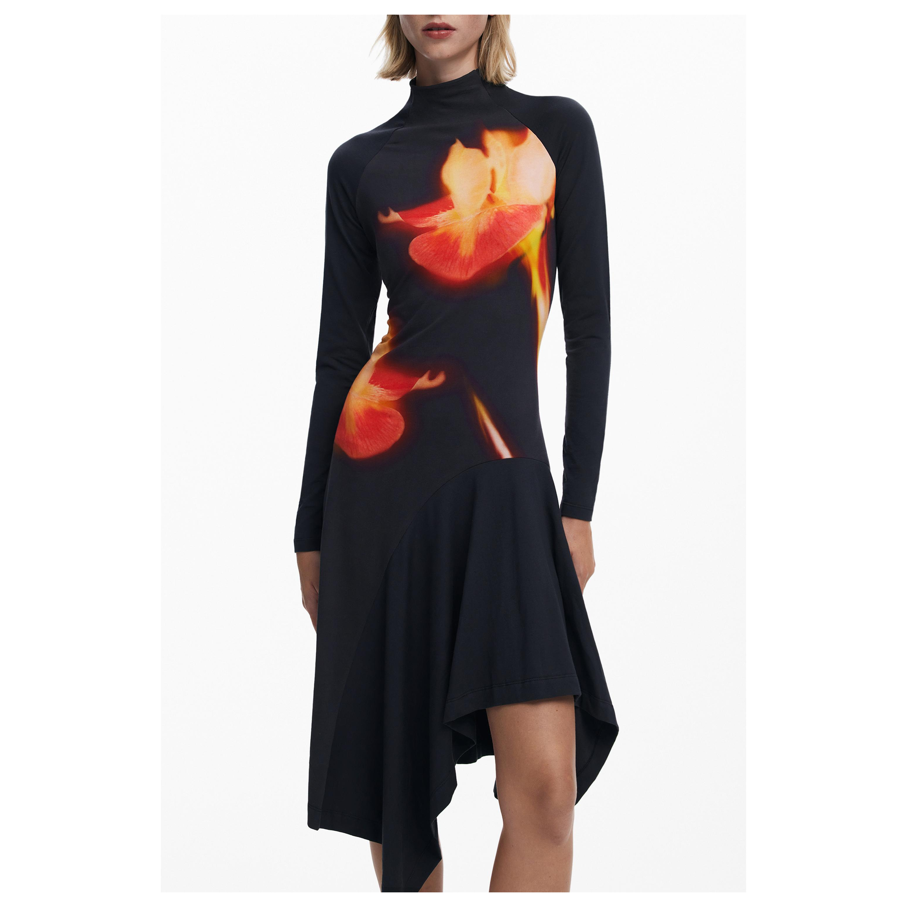Снимка на Къса рокля за жени в черно DESIGUAL