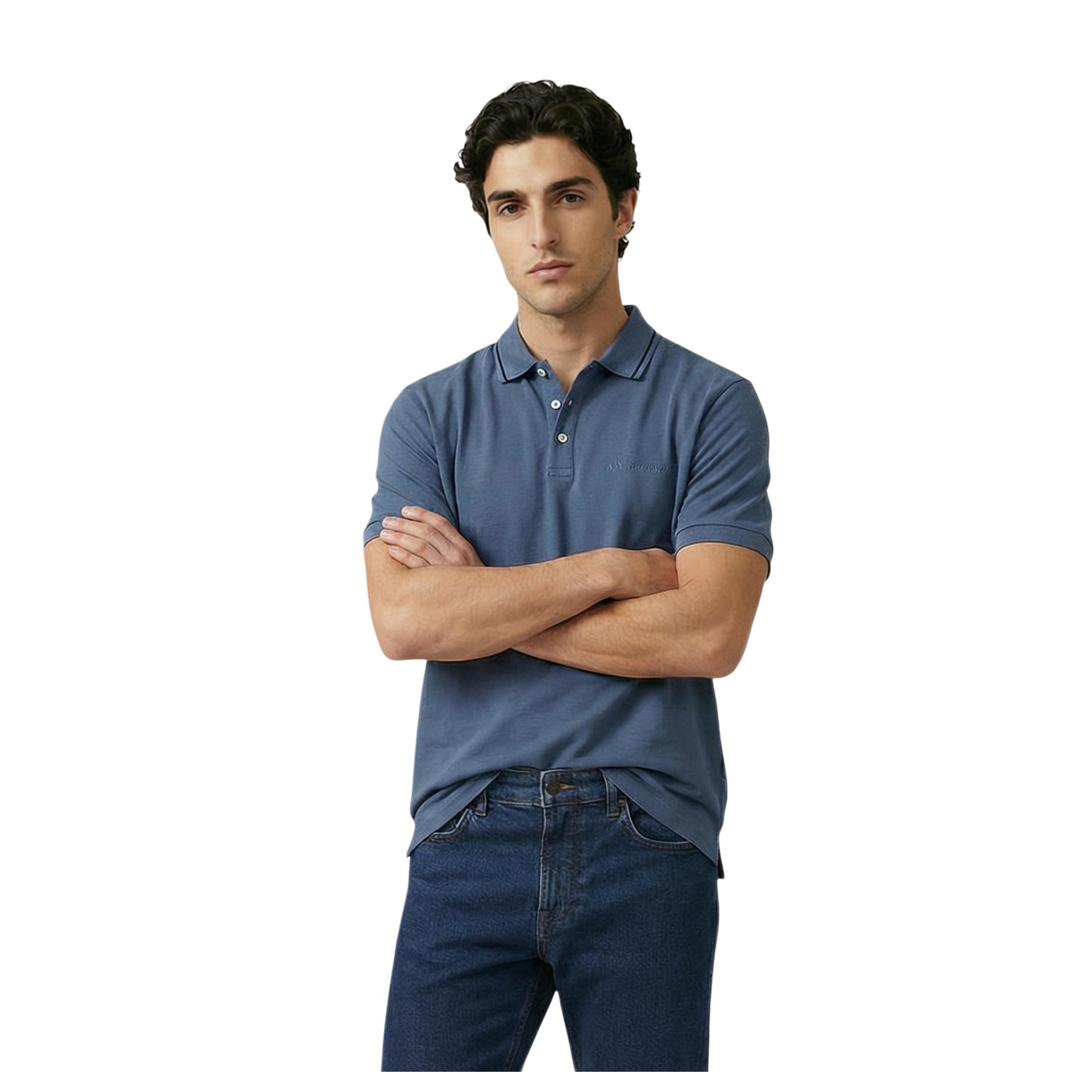 Снимка на Мъжка блуза с яка ARMANI EXCHANGE