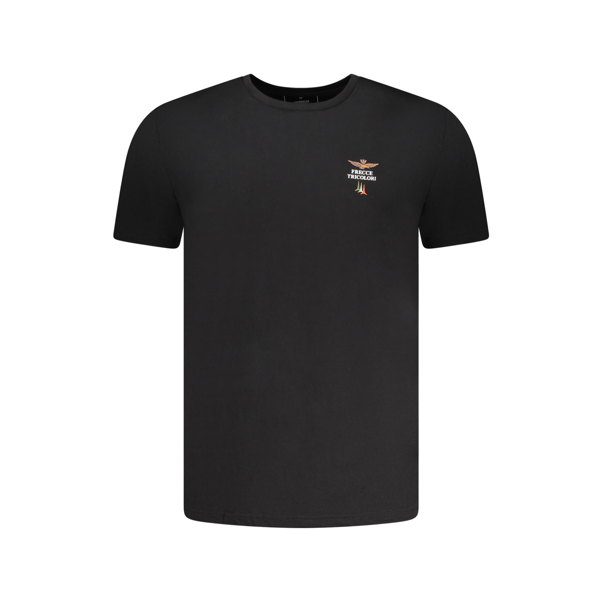 Снимка на Мъжка черна тениска  AERONAUTICA MILITARE