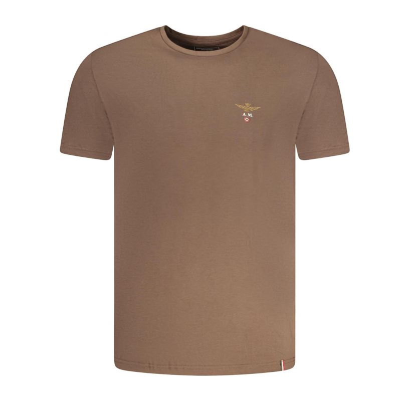 Мъжка кафява тениска с връхно облекло