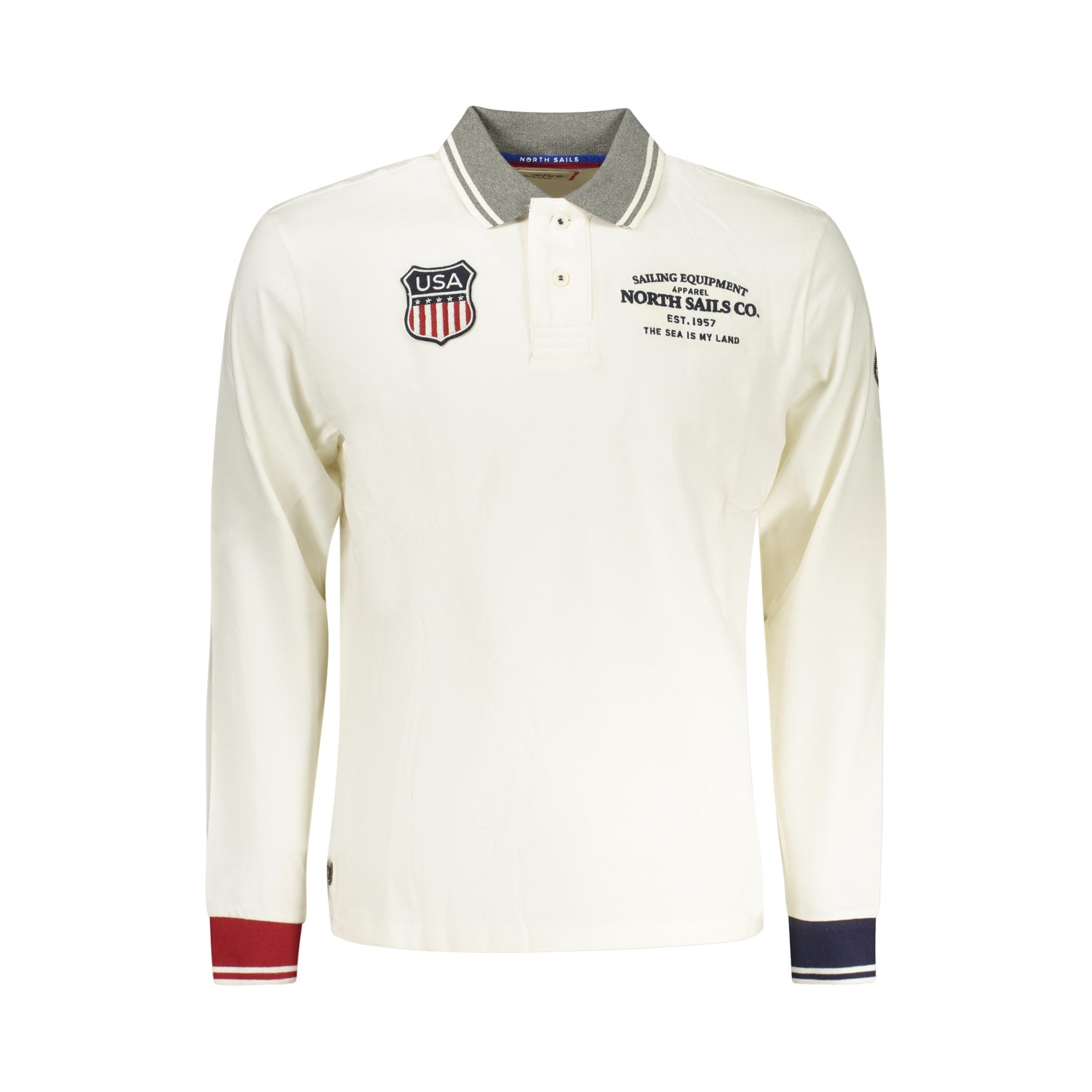 Снимка на Мъжка поло близа с дълъг ръкав , бяла NORTH SAILS