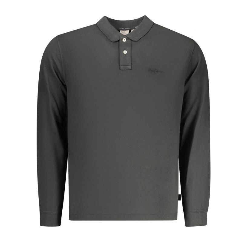 Мъжка поло близа с дълъг ръкав , черна