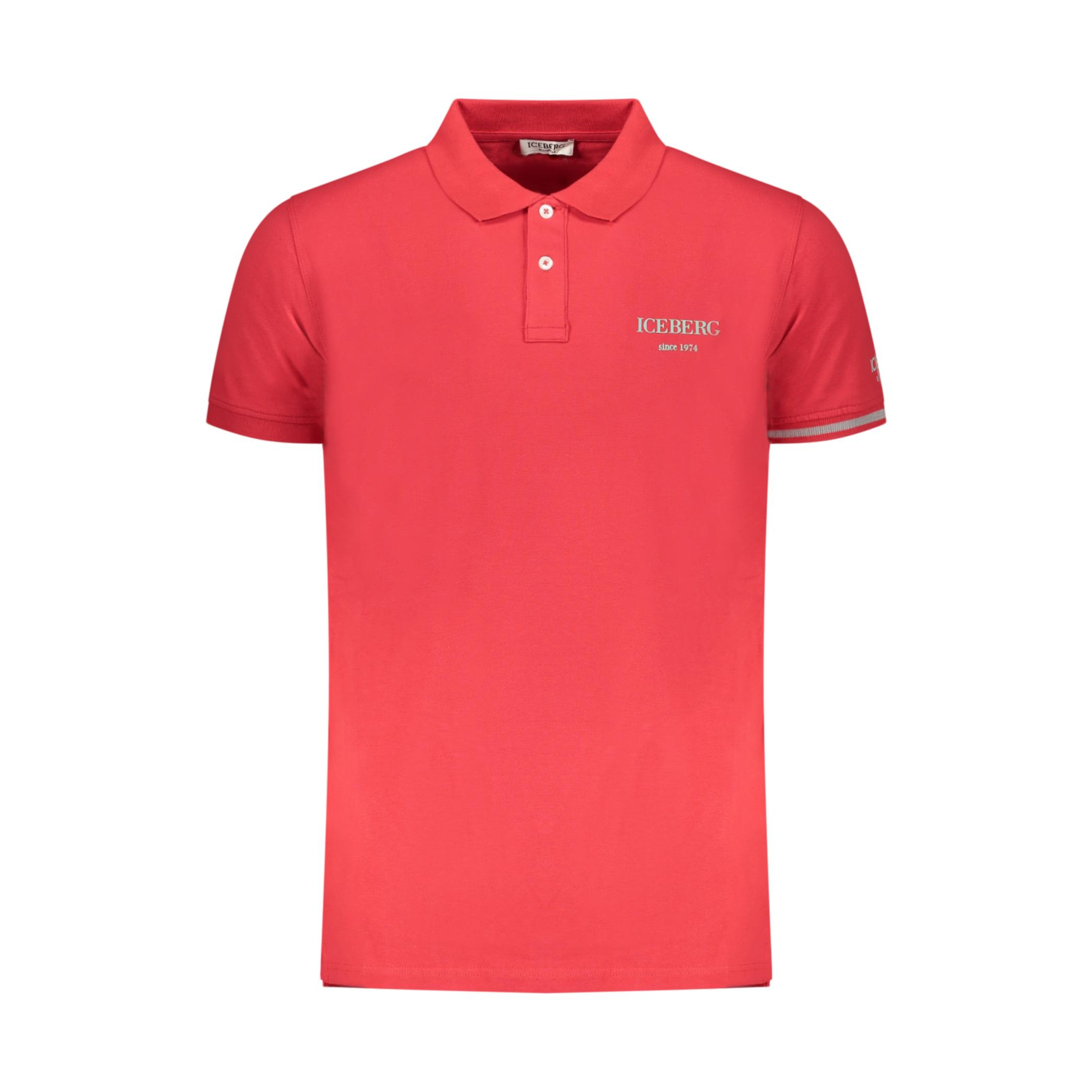 Снимка на Мъжка поло близа с къс ръкав , червена ICEBERG