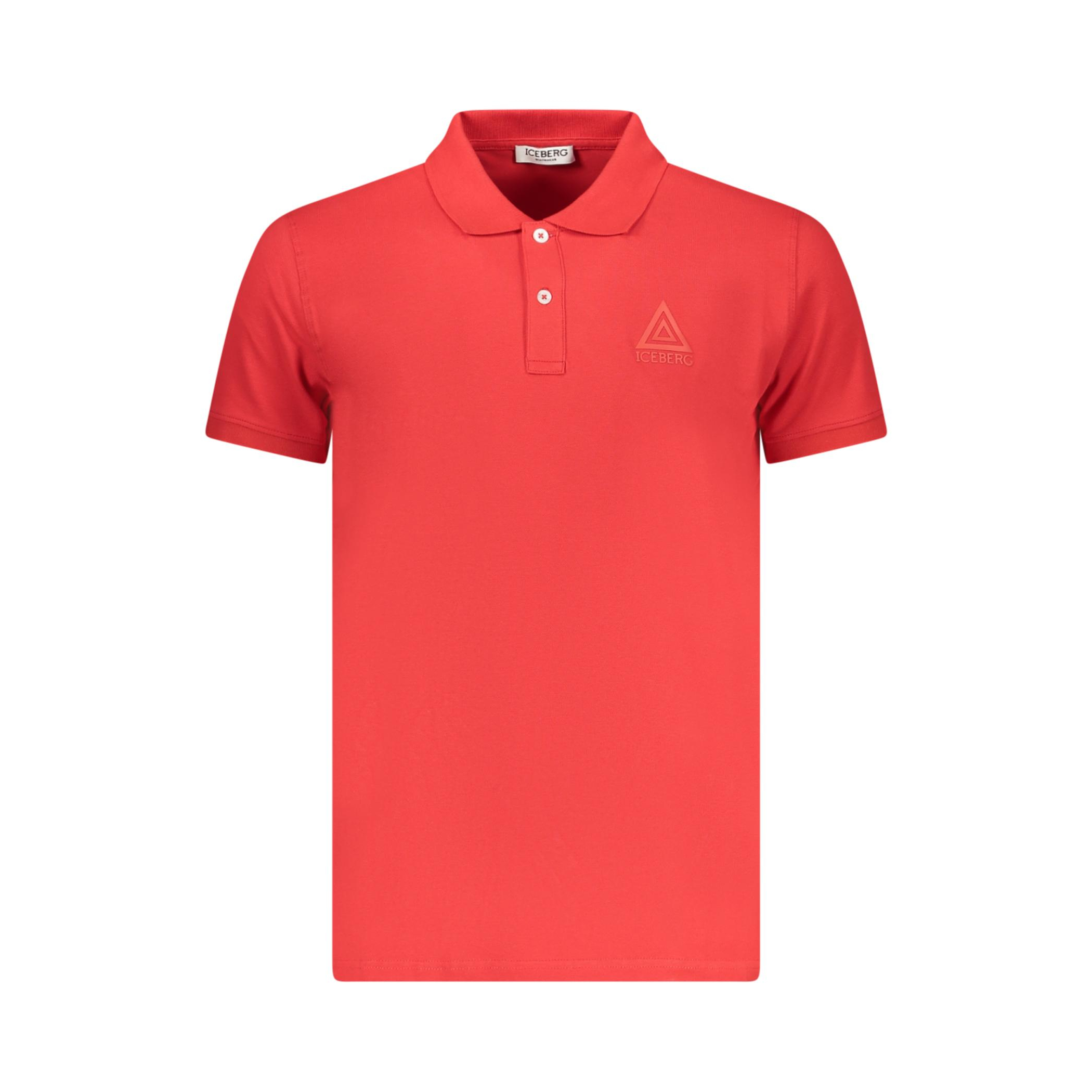 Снимка на Мъжка поло близа с къс ръкав , червена ICEBERG