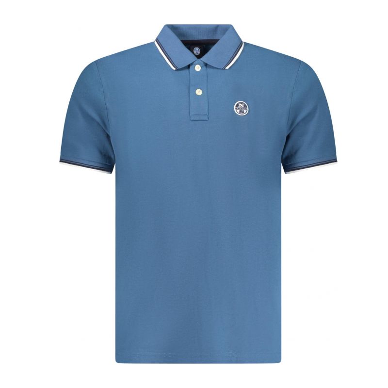Мъжка поло близа с къс ръкав , синя