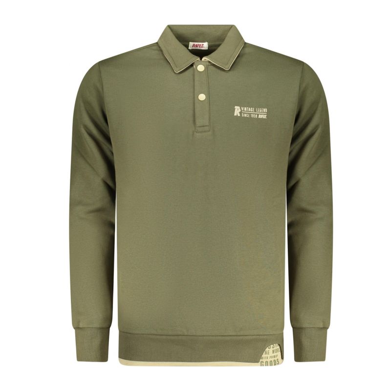 Мъжка поло блуза с дълъг ръкав , зелена