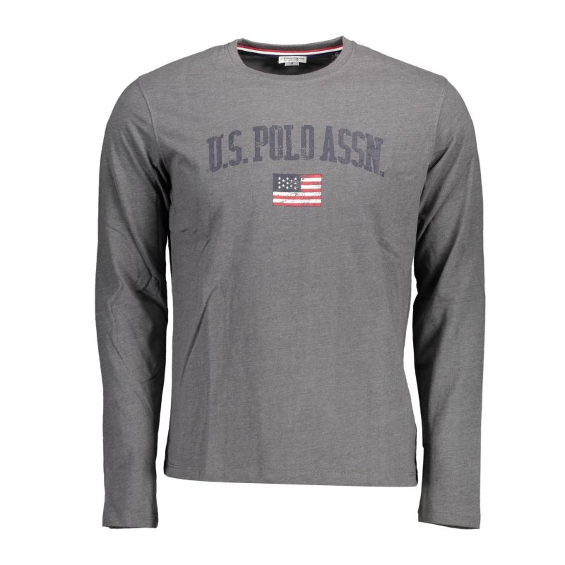 Мъжка поло тениска с дълъг ръкав, сива