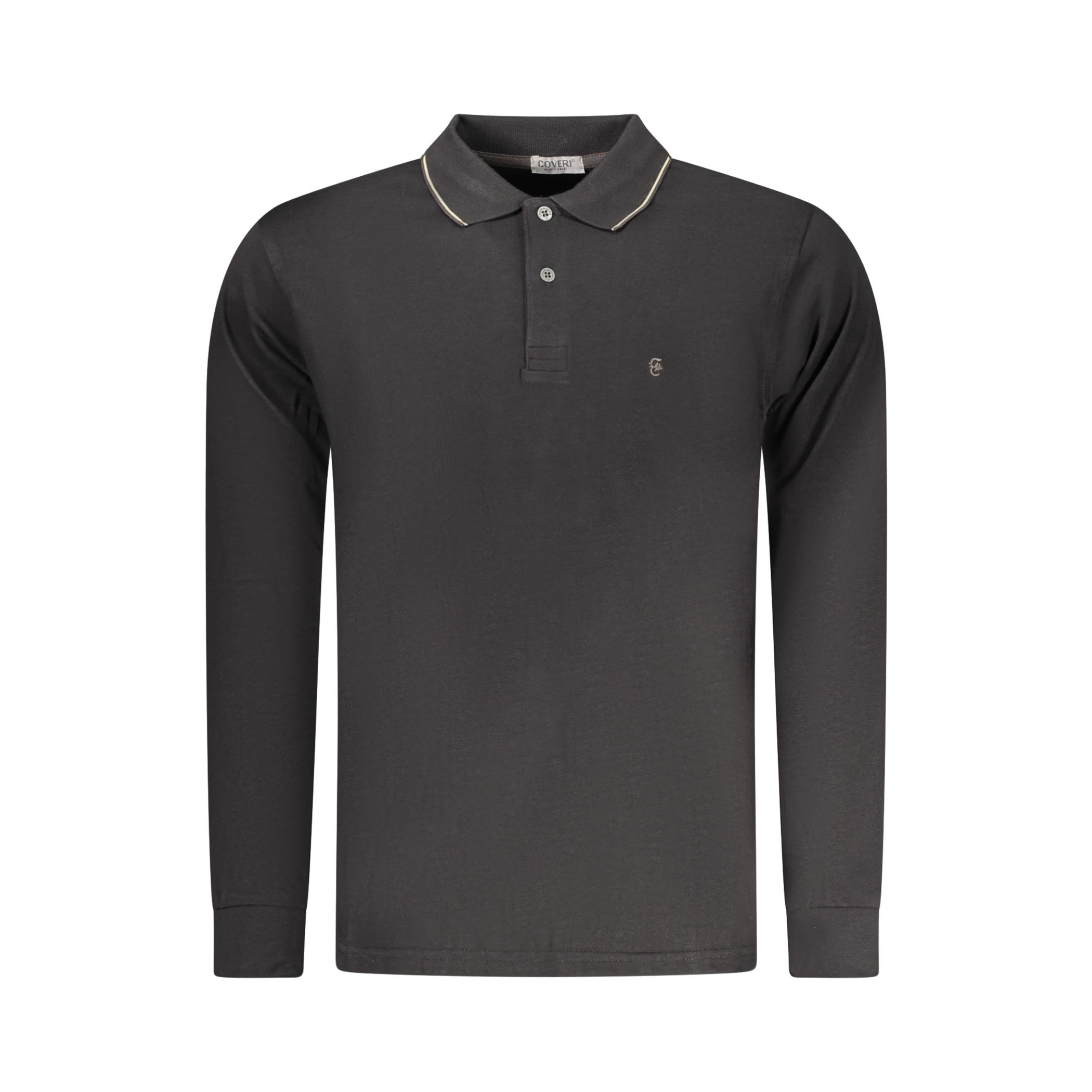 Снимка на Мъжка поло тениска с дълъг ръкав , черна COVERI MOVING