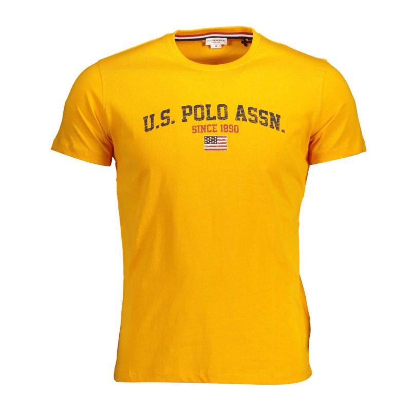 Мъжка поло тениска с къс ръкав, оранжева