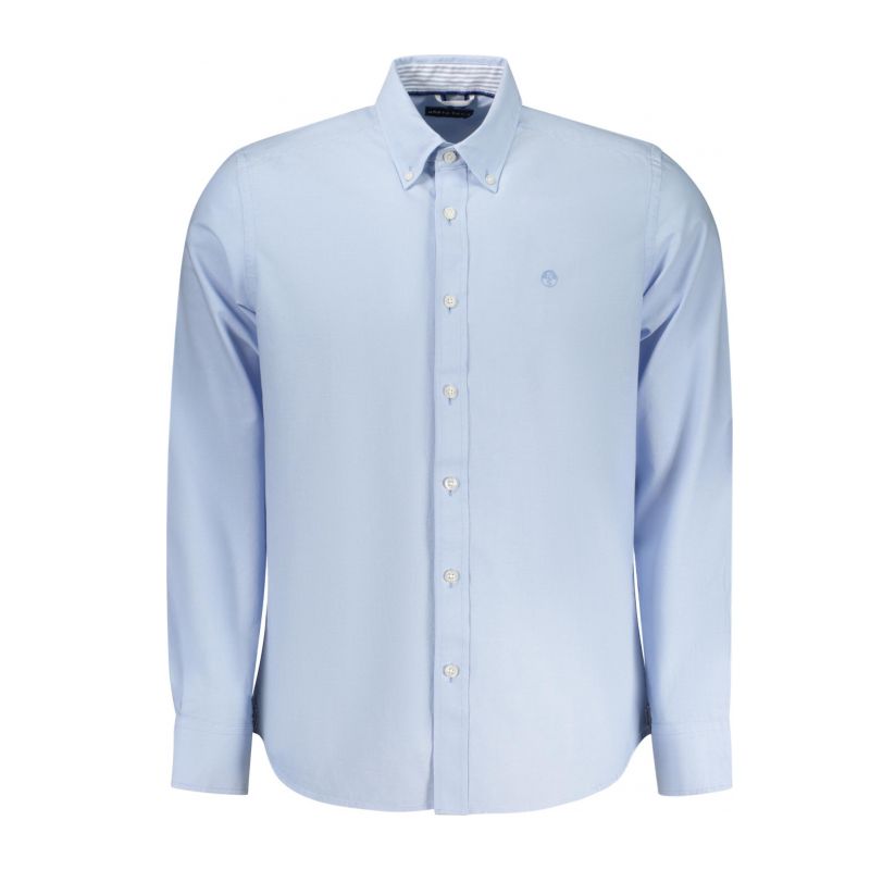 Мъжка риза с дълъг ръкав , синя