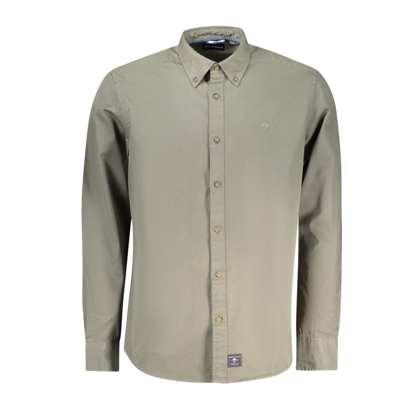 Мъжка риза с дълъг ръкав , зелена
