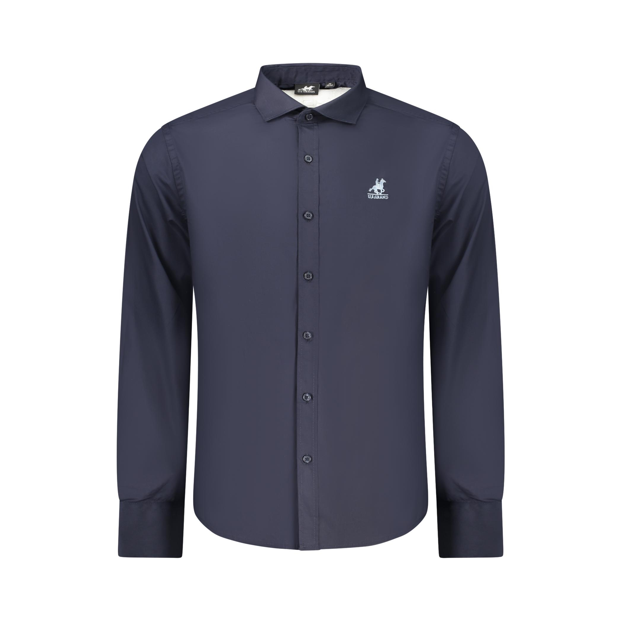 Снимка на Мъжка риза с дълъг ръкав us grand в синьо U.S. GRAND