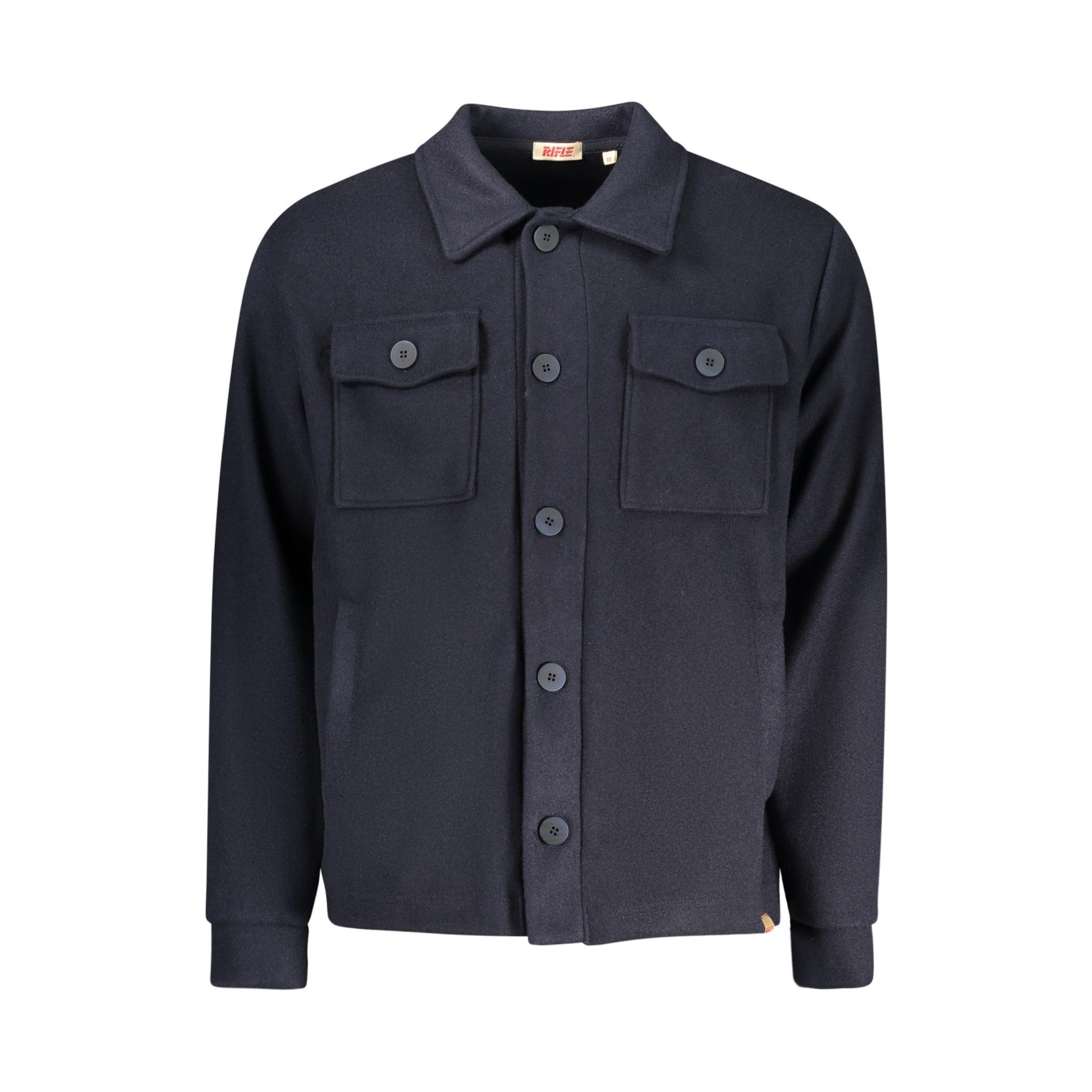 Снимка на Мъжка синя риза с дълъг ръкав с пушка RIFLE