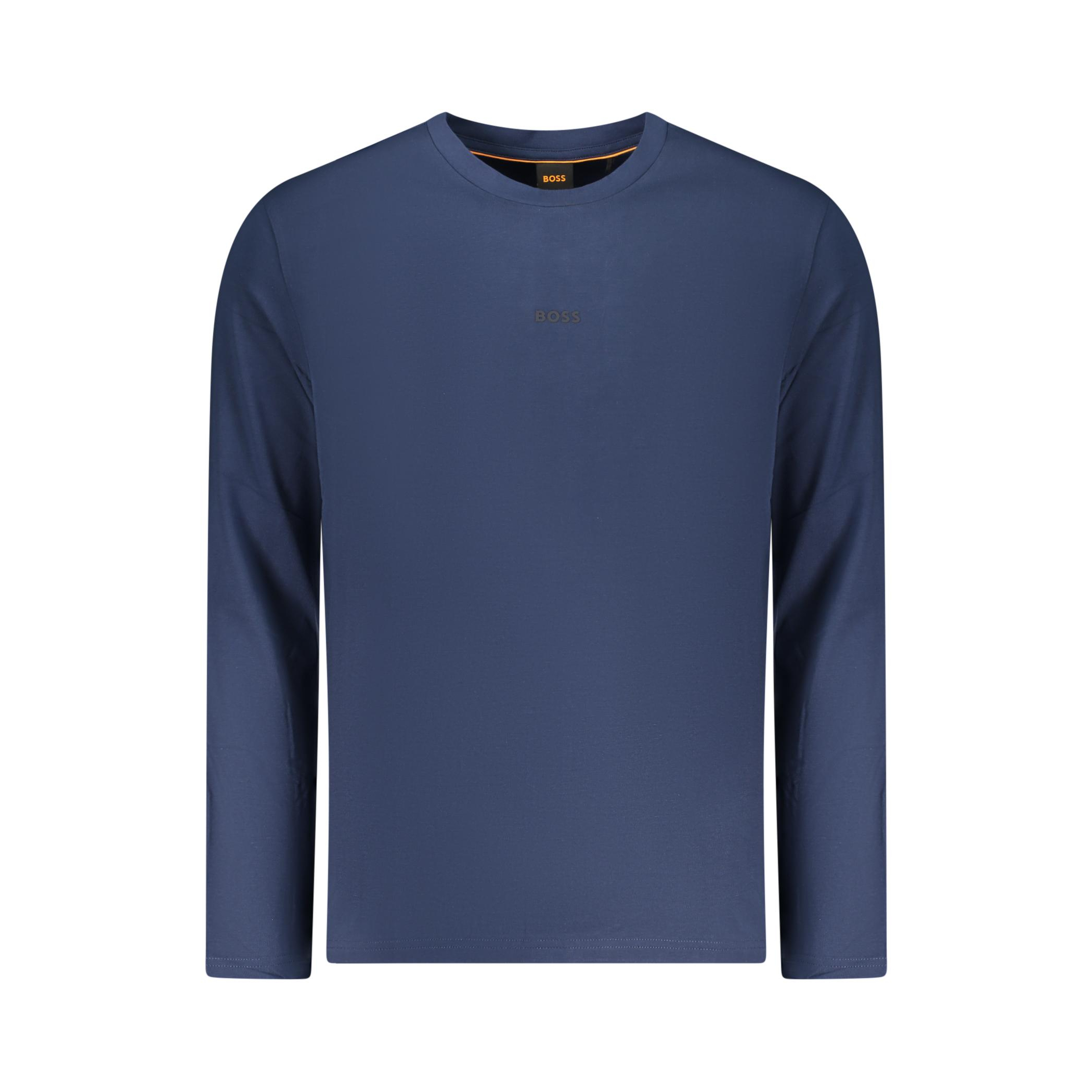 Снимка на Мъжка тениска с дълъг ръкав , синя BOSS