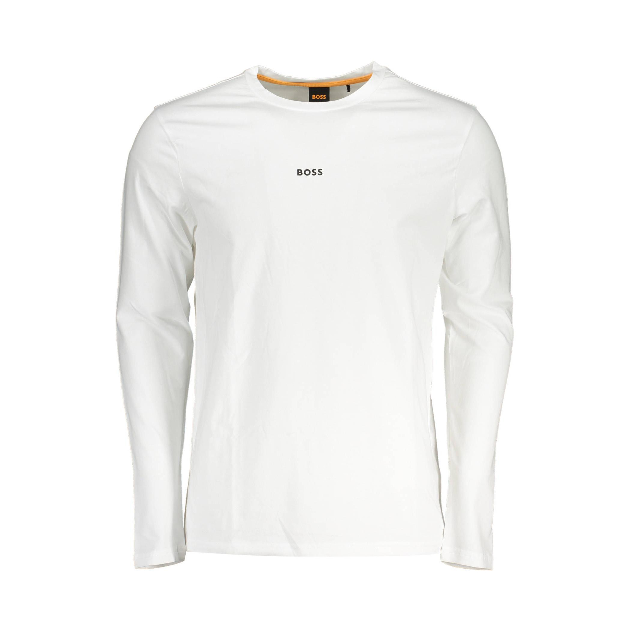 Снимка на Мъжка тениска с дълъг ръкав hugo бяла BOSS