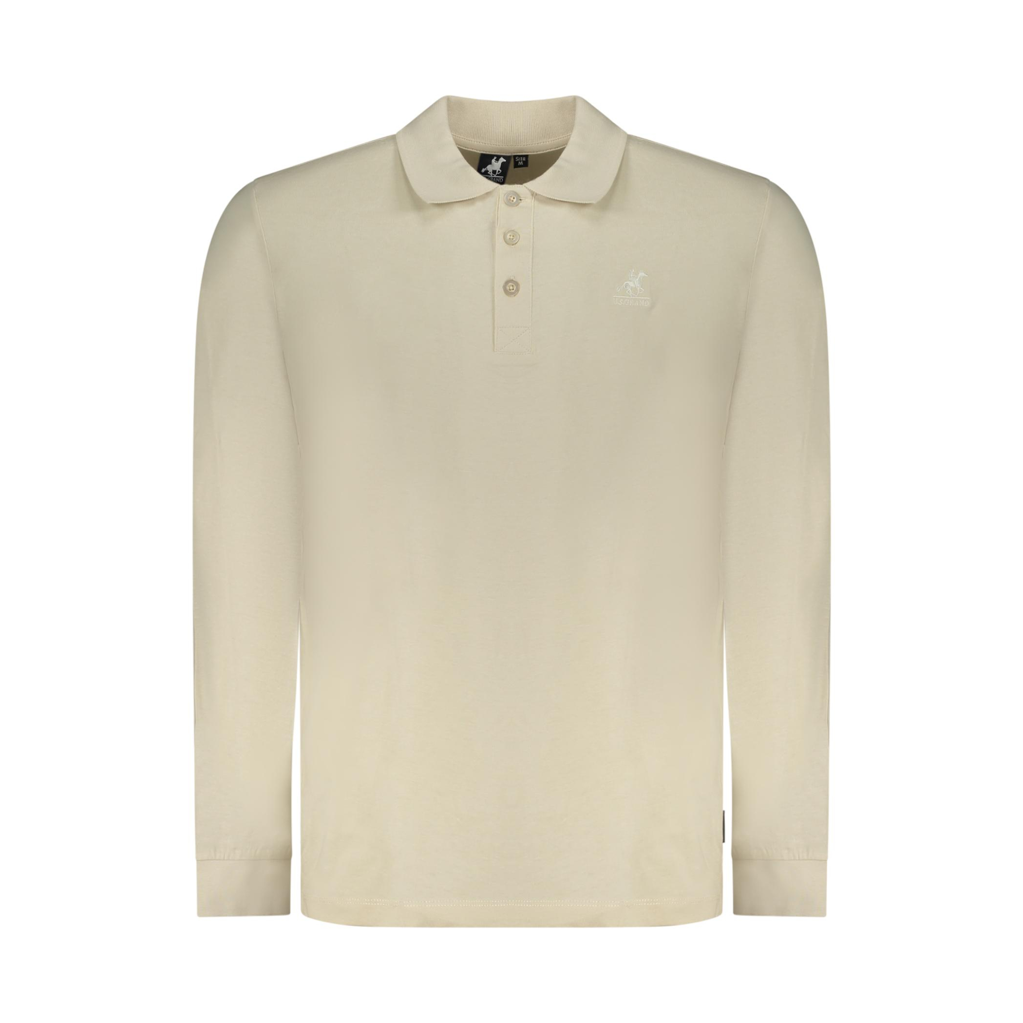 Снимка на Мъжка тениска с дълъг ръкав us grand polo, бежова U.S. GRAND