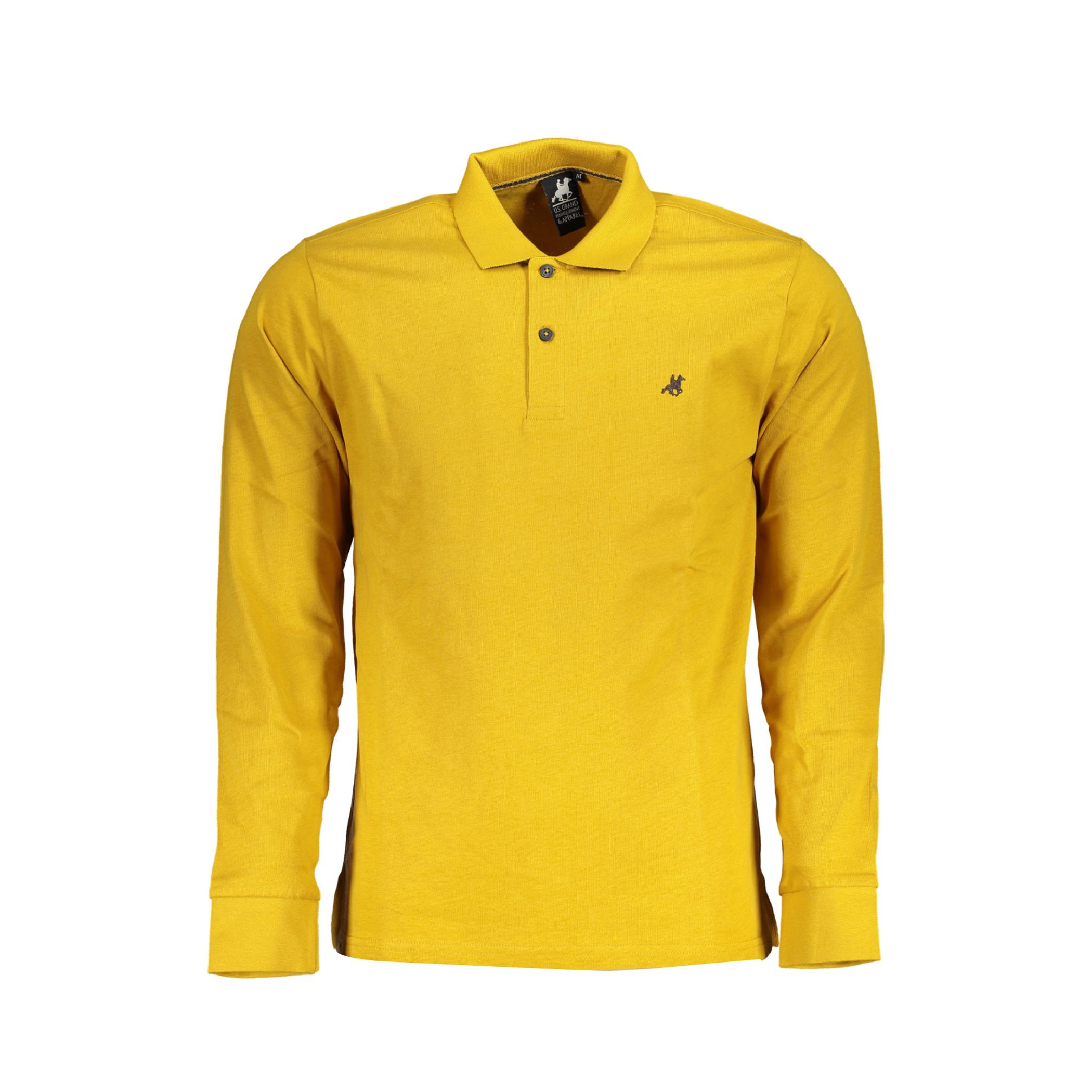 Снимка на Мъжка тениска с дълъг ръкав us grand polo, жълта U.S. GRAND