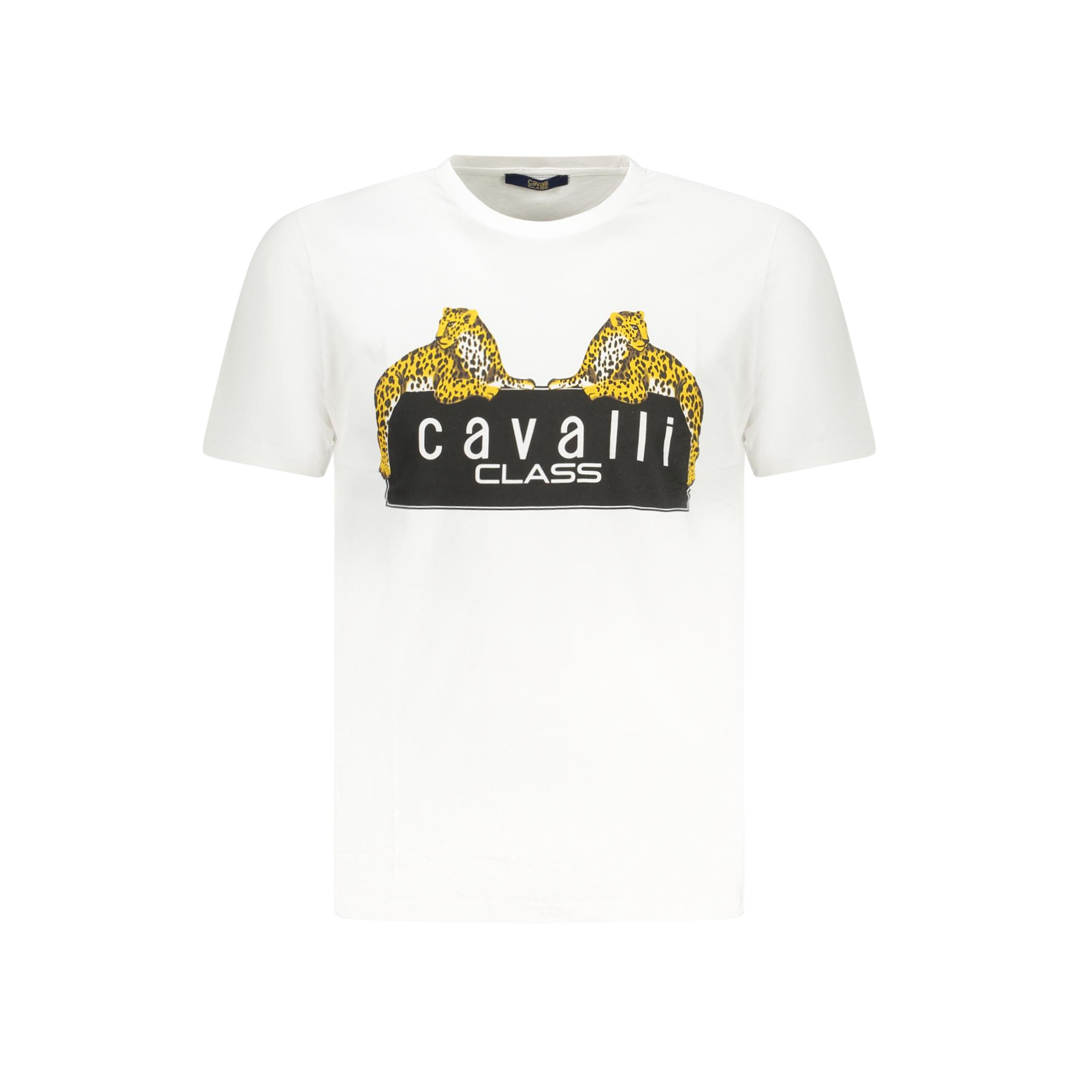 Снимка на Мъжка тениска с къс ръкав , бяла CAVALLI CLASS