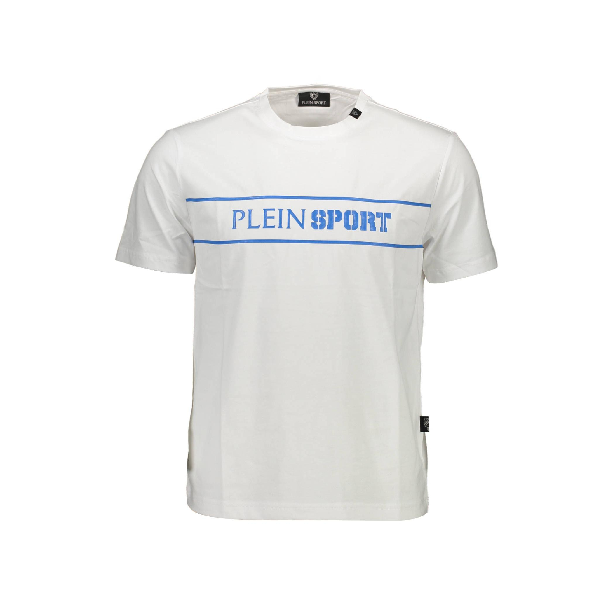 Снимка на Мъжка тениска с къс ръкав , бяла PLEIN SPORT